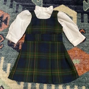 Plaid Jumper and Blouse for 18 inch doll